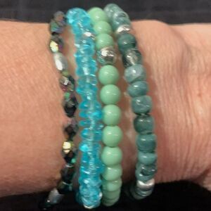 Bangle Bracelets 7” Green